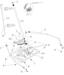 Steering Diagram and Parts List for XT2-SLX54KH (13A5A2TMA10)(2023) Cub Cadet Lawn Tractor